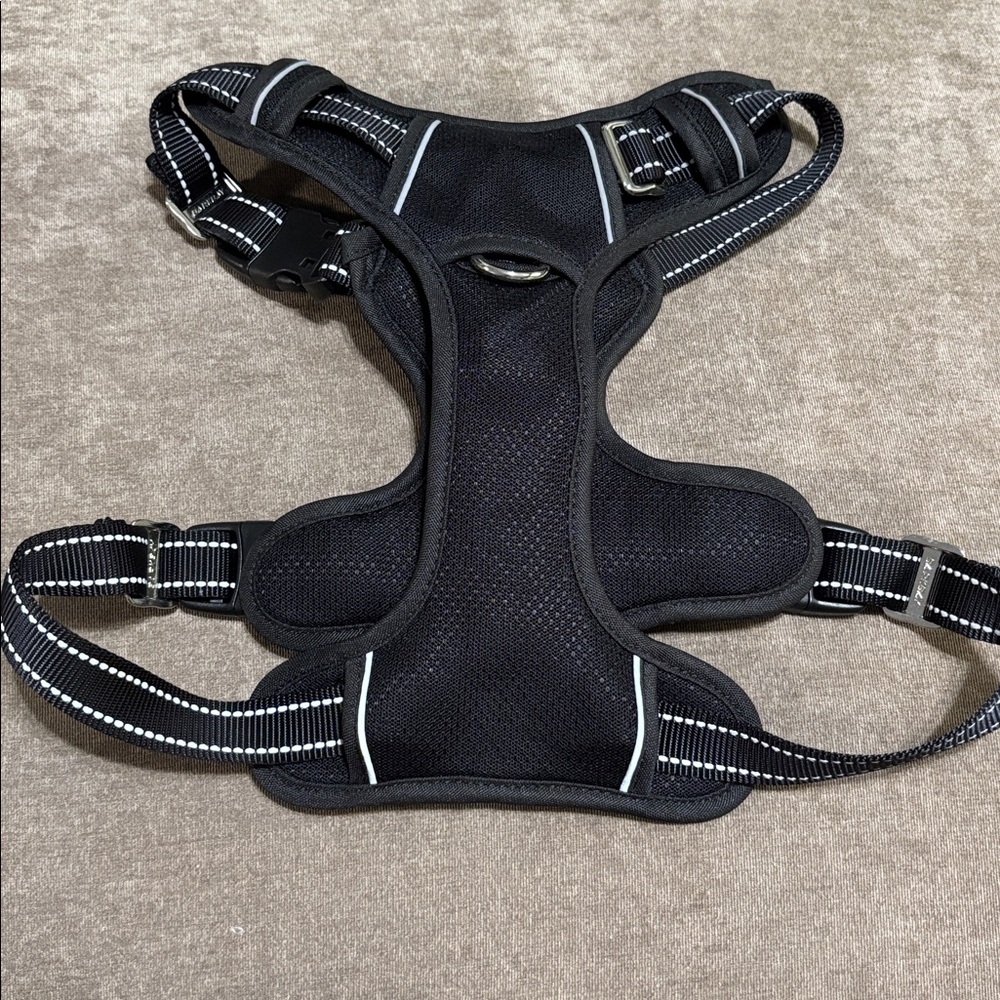 Barkbay Black Dog Harness with Reflective Stripes, size large, NWOT. - Picture 2 of 16